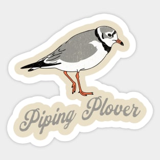 Piping Plover Stroll – Coastal Charm in Every Step Sticker